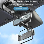 Yesido C196 Rearview Mirror Phone and Tablet Holder with 360 Rotating Extendable Arm
