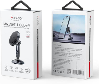 Yesido C210 Double Ball Head Magnetic Car Holder Durable Zinc Alloy Rotation