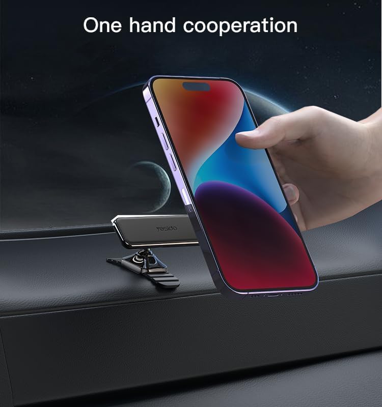 Yesido C150 Zinc Alloy Magnetic Car Holder with 720 Degree Double Ball Rotation