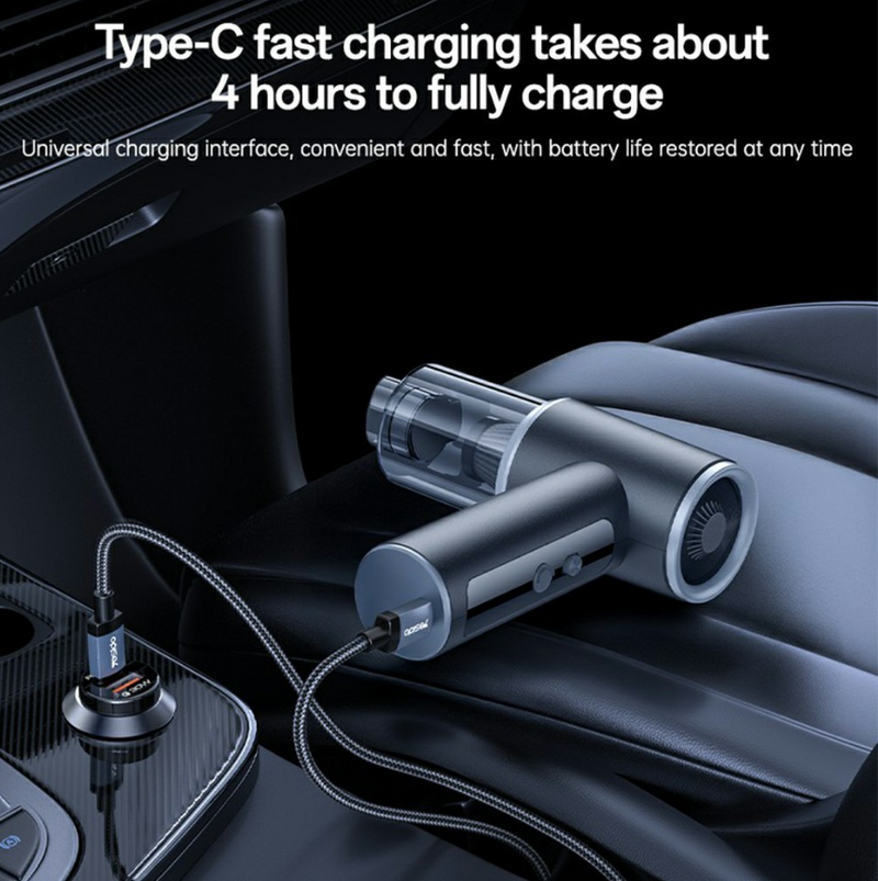Yesido VC15 Cordless Car Vacuum Cleaner – 10000Pa Suction & Blowing Dual-Use with 100-Gear LED Display