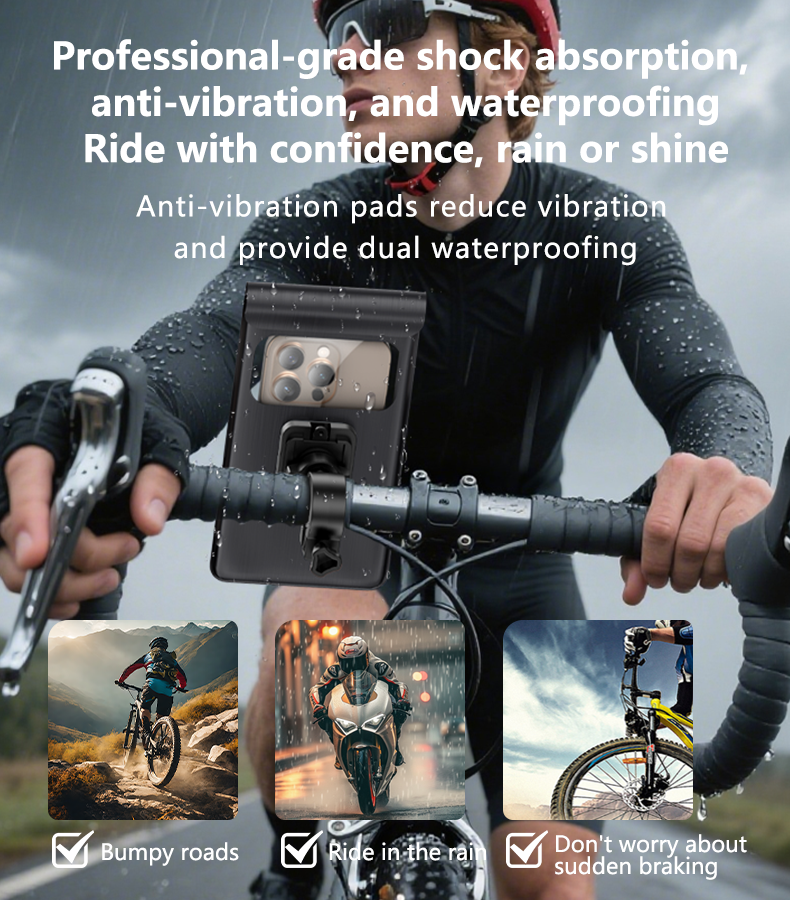 Yesido C333 Bike & Motorcycle Phone Holder - Waterproof & 360° Rotation