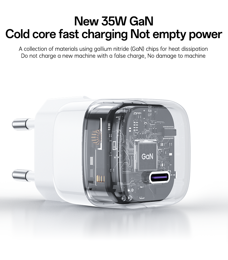 Yesido YC102 20W GaN Super Fast Mini Wall Charger – Single USB-C PD Power Adapter