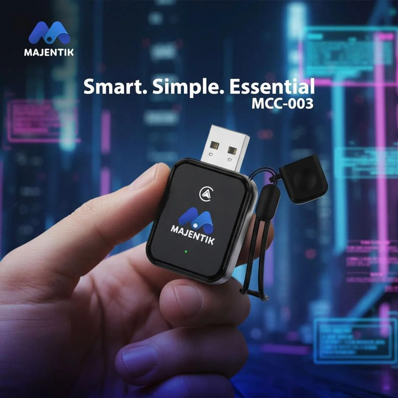 Majentik MCC-003 Wireless CarPlay Adapter – Factory Wired to Wireless CarPlay Converter with Bluetooth & WiFi