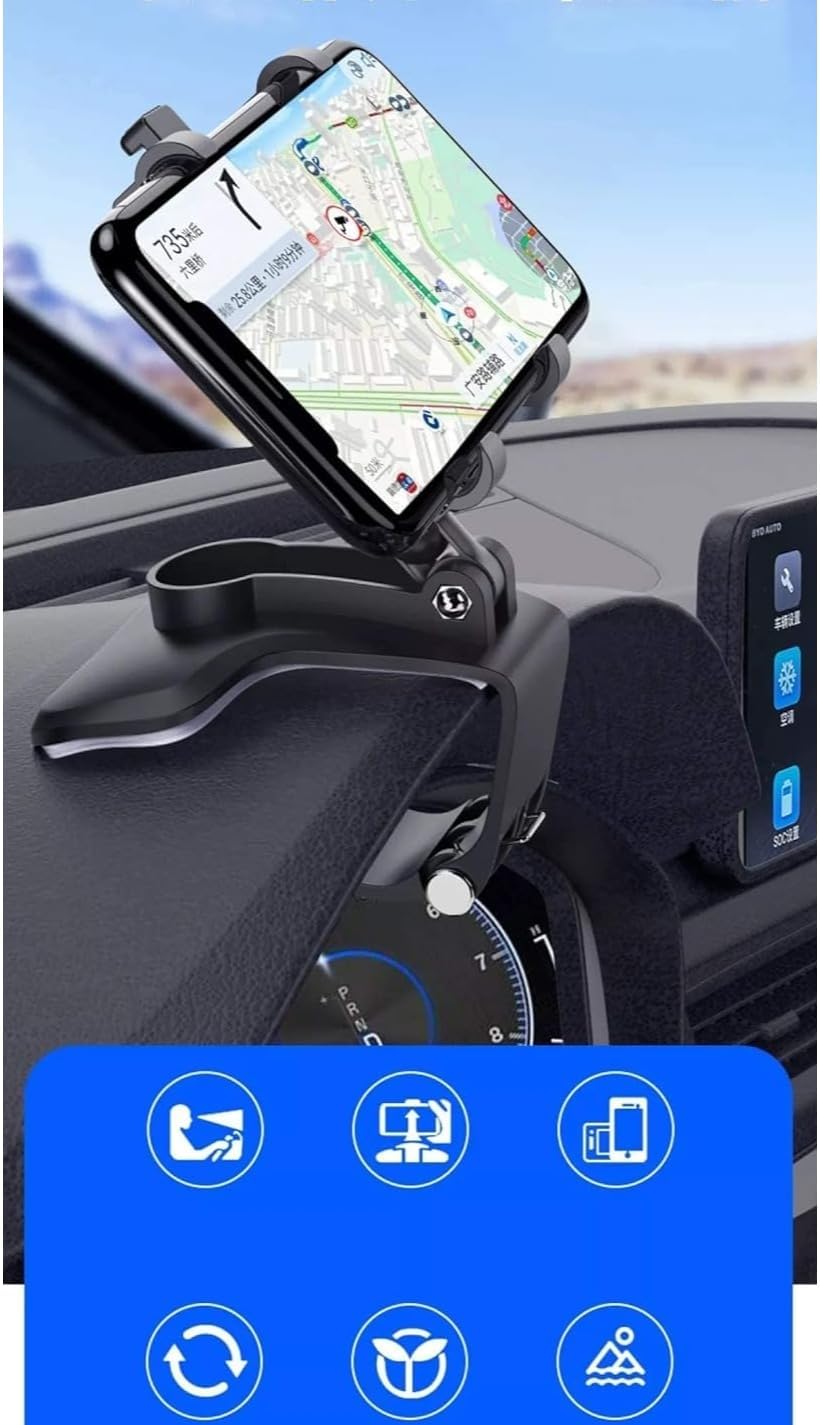 Yesido C101 Rearview Mirror & Dashboard Car Holder with 360 Rotating Flexible Arm
