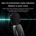 Yesido KR14 Low-latency Wireless Lavalier Dual Microphone with Lightning Receiver for iPhone & iPad – 360° Omnidirectional Noise Reduction