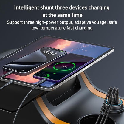 Yesido Y59 200W Super Fast Car Charger – Triple Port (Dual Type-C 100W + USB-A 18W)