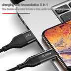 Yesido CA59 4-in-1 Multi-Connector Fast Charging Cable – 1.2m Heavy-Duty Cotton Braided Armor with Metal Shells (60W Power Delivery)