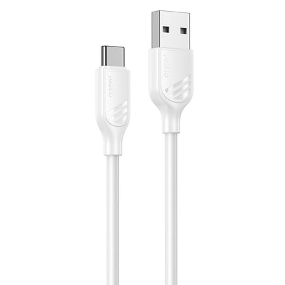 كابل يسيدو Yesido CA126C باللون الأبيض بطول 1 متر (USB-A إلى Type-C) بقوة 18 واط - شحن سريع ومقاوم للانحناء