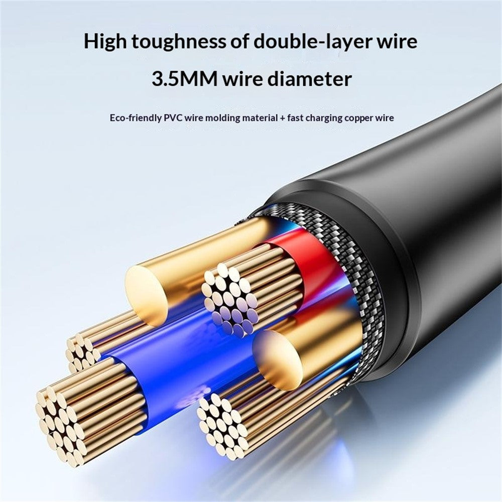 كابل يسيدو Yesido CA126C باللون الأبيض بطول 1 متر (USB-A إلى Type-C) بقوة 18 واط - شحن سريع ومقاوم للانحناء