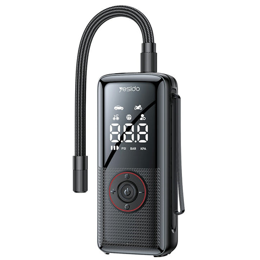 Yesido VC17 Multi-functional Wireless Tire Inflator – Portable Air Compressor with LCD Digital Display