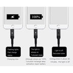 Yesido CA28 Intelligent Lightning Data Cable – 1.2m Auto-Disconnect Technology with Cotton Braided Armor & Metal Shell (2.4A Max)