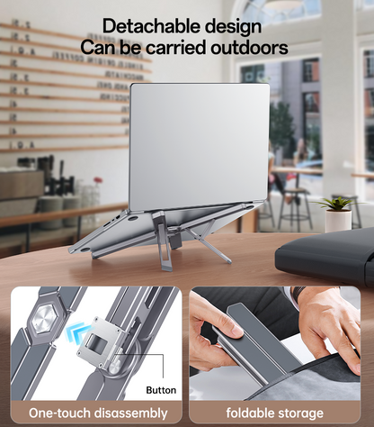 YESIDO LP09 Aluminum Laptop Stand Height Adjustable Foldable Notebook