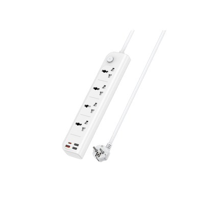 Yesido MC18 3250W Smart Power Strip – 4 AC Outlets & 4 Fast Charging Ports (2 Meters Cable)