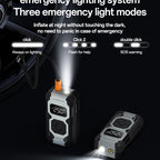 Yesido VC12 Portable Electric Air Pump – 7800mAh Battery, 100W Power with 5 Smart Modes & SOS Light