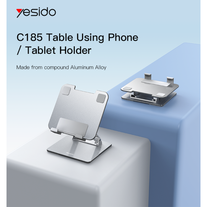 Yesido C185 Desktop Tablet Holder 720 Degree Rotation Two-Stage Folding Stand