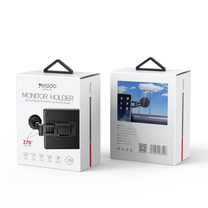 Yesido C155 High-Quality Universal 270 Degree Adjustable Magnetic Car & Laptop Phone Holder