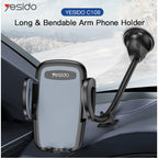 Yesido C108 Universal Windshield Car Holder with Long Flexible Aluminum Arm