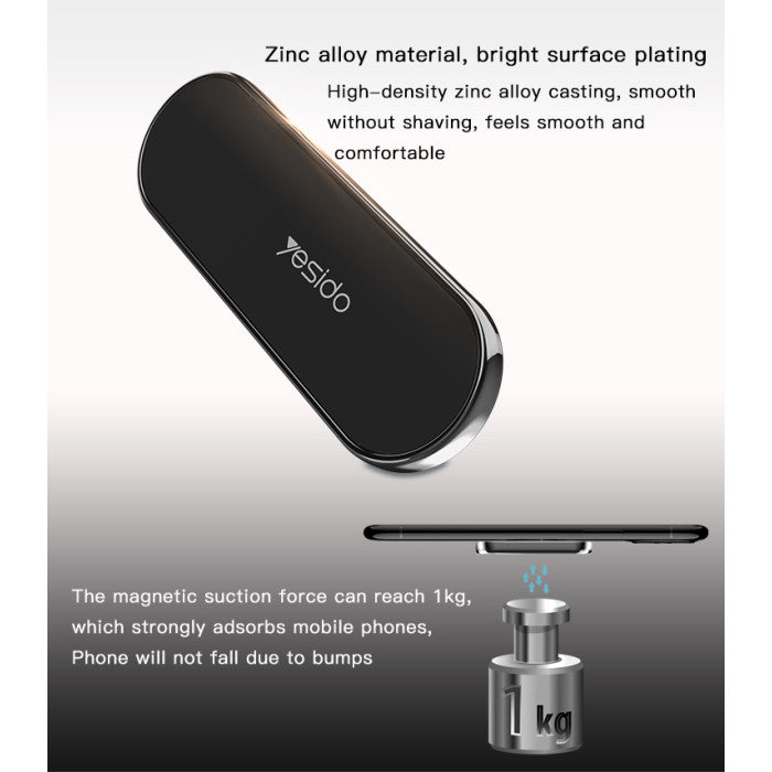 Yesido C83 Smart Magnetic Car and Wall Phone Holder with Compact Aluminum Design