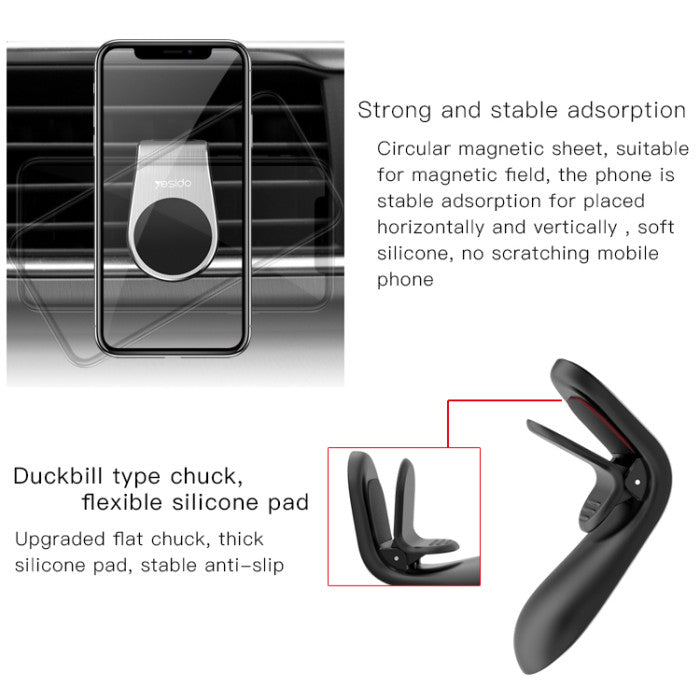 Yesido C64 New N50 Magnetic Air Vent Car Mobile Phone Holder with 360 Degree Rotation
