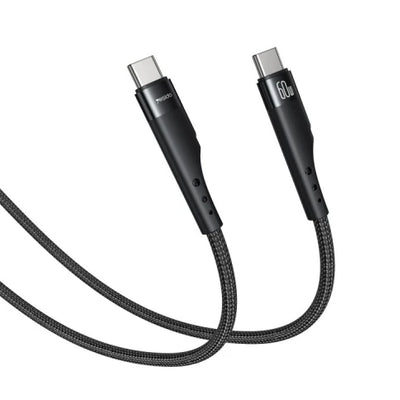 Yesido CA115 27W PD Fast USB-C to Lightning Cable – 3m Ultra-Long Braided Nylon & Aluminum Alloy Connectors (Black)