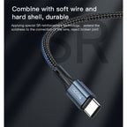 Yesido CA96 60W Type-C to Type-C PD Fast Charging Data Cable – 1.2m Heavy-Duty PP+PVC Braided Armor with Aluminum Alloy Shells (3A Max)