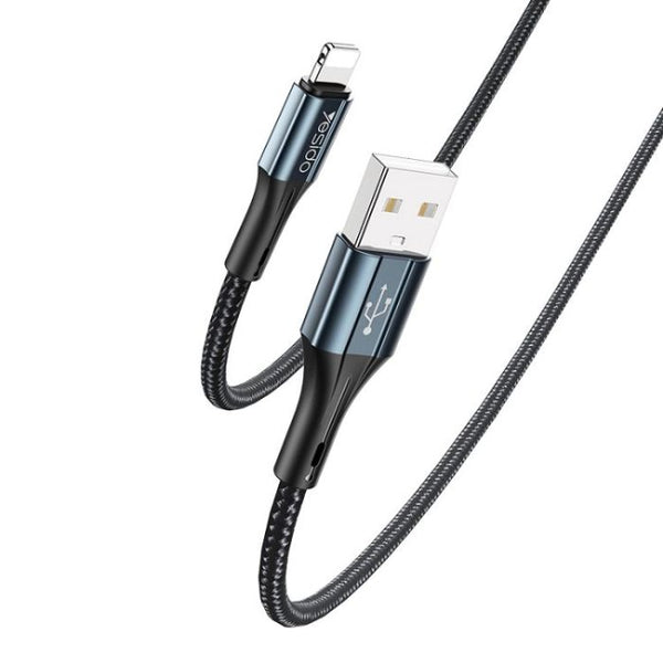 CA93 1.2 Meters 18W Nylon Cotton Braided Fast Charging Data Cable USB to Lighting/Type-C/Micro