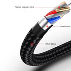 Yesido CA55 Type-C to Type-C Fast Charging Data Cable – 1.2m Heavy-Duty Cotton & Nylon Braided Armor with Metal Shells (45W / 3A Max)