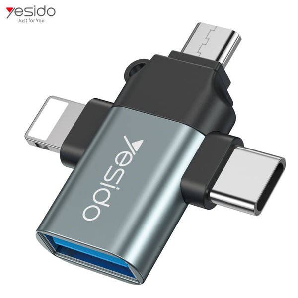 GS15 3 In 1 Usb To Type C Micro Lightning OTG Adapter Type C Micro To Usb 3.0 Adapter For Phone