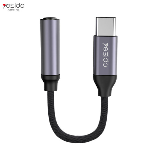 YAU19 Aluminum Alloy Nylon Cable USB Type-C To 3.5mm Aux Port Audio Adapter Cable