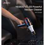 Yesido VC03 Mini Cordless Handheld Vacuum Cleaner – 4500Pa High Power Cleaning Tool for Home, Car & Office
