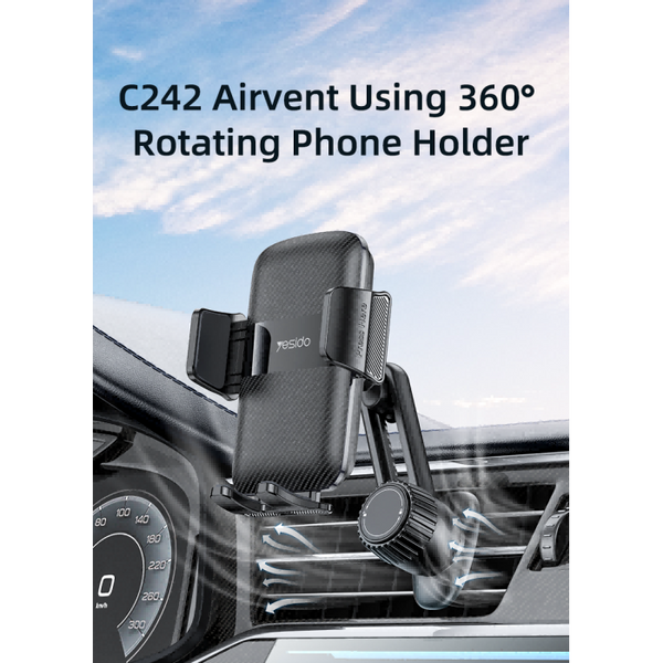 C242 Yesido Used On Any Kinds Of Air Vent Outlet Airvent Using 360° Rotating Phone Holder