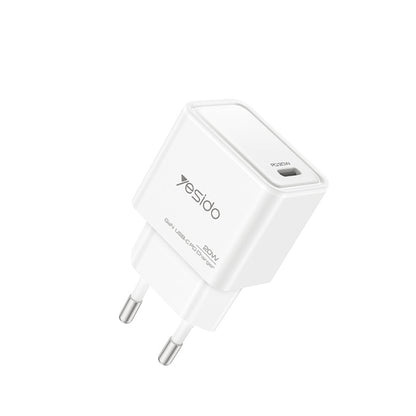 شاحن Yesido YC60 الذكي بقوة 20 واط - تقنية GaN المتقدمة بمنفذ Type-C PD شحن سريع