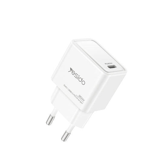 Yesido YC60 20W GaN Fast Wall Charger – Single Type-C PD Port Power Adapter