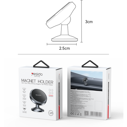 Yesido C215 Mini Magnetic Phone Holder 360 Degree Rotation Durable Zinc Alloy