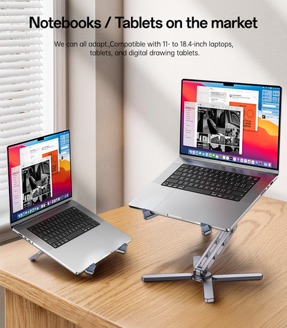 YESIDO LP09 Aluminum Laptop Stand Height Adjustable Foldable Notebook