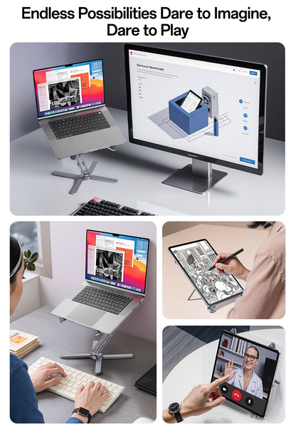 YESIDO LP09 Aluminum Laptop Stand Height Adjustable Foldable Notebook