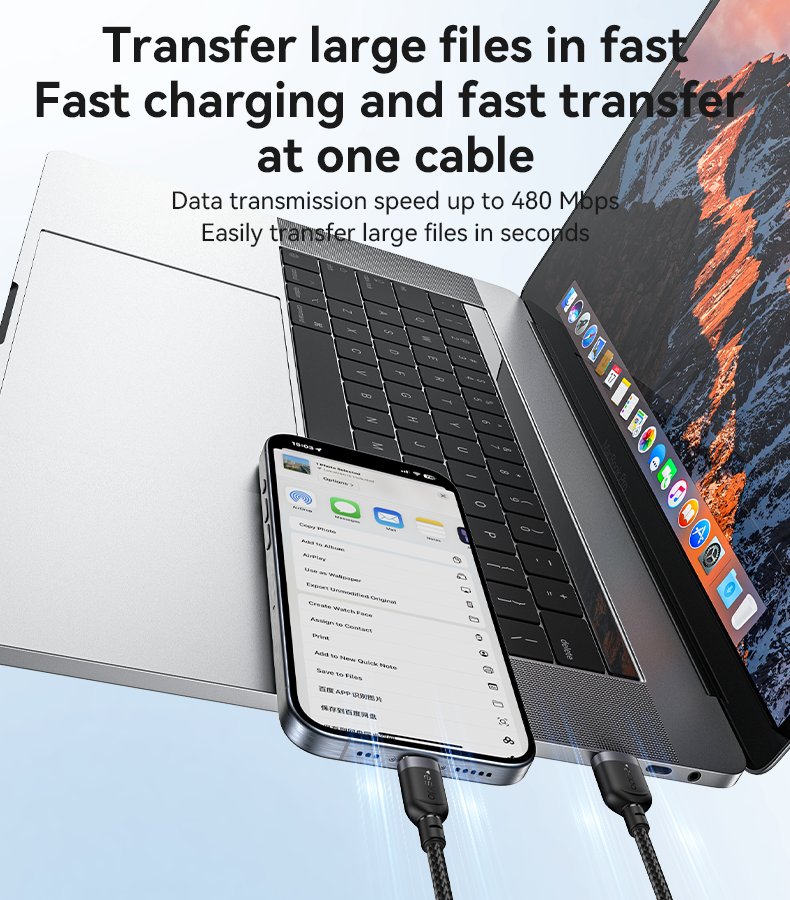 كابل يسيدو Yesido CA134C بطول 3 متر (USB-A إلى Type-C) بقوة 18 واط - تصميم مضفر مصفح وهيكل من الألومنيوم