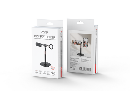 Yesido C297 Desktop Live Broadcast Phone Holder with 360 Rotation and 30-46CM Adjustable Height