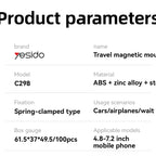 Yesido C298 Magnetic Travel Phone Holder - Foldable & 360° Rotation