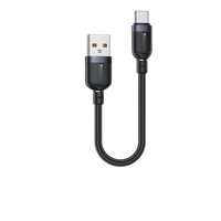 Yesido CA131C 18W Short USB-A to USB-C Fast Charging Cable – 30cm Braided Nylon & Aluminum Alloy Connectors (3A)