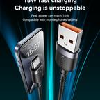 Yesido CA132C 18W USB-A to USB-C Fast Charging Cable – 1.2m Braided Nylon & Aluminum Alloy Connectors (3A)