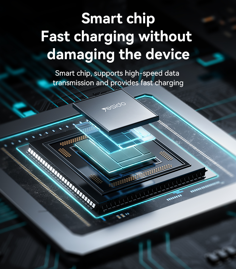 كابل يسيدو Yesido CA132C بطول 1.2 متر (USB-A إلى Type-C) بقوة 18 واط - تصميم مضفر مصفح وهيكل من سبائك الألومنيوم