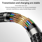Yesido CA132C 18W USB-A to USB-C Fast Charging Cable – 1.2m Braided Nylon & Aluminum Alloy Connectors (3A)