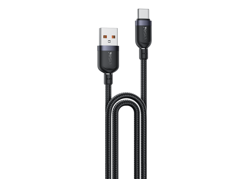 Yesido CA133C 18W Long USB-A to USB-C Cable – 2m Braided Nylon & Aluminum Alloy Connectors (3A)