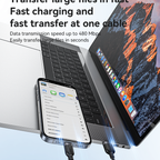 Yesido CA133C 18W Long USB-A to USB-C Cable – 2m Braided Nylon & Aluminum Alloy Connectors (3A)