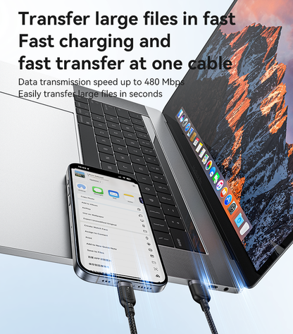 كابل يسيدو Yesido CA133C بطول 2 متر (USB-A إلى Type-C) بقوة 18 واط - تصميم مضفر مصفح وهيكل من الألومنيوم
