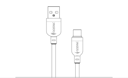كابل يسيدو Yesido CA133C بطول 2 متر (USB-A إلى Type-C) بقوة 18 واط - تصميم مضفر مصفح وهيكل من الألومنيوم