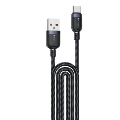 Yesido CA134C 18W Extra-Long USB-A to USB-C Cable – 3m Braided Nylon & Aluminum Alloy Connectors (3A)