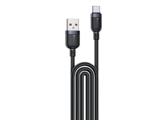 Yesido CA134C 18W Extra-Long USB-A to USB-C Cable – 3m Braided Nylon & Aluminum Alloy Connectors (3A)