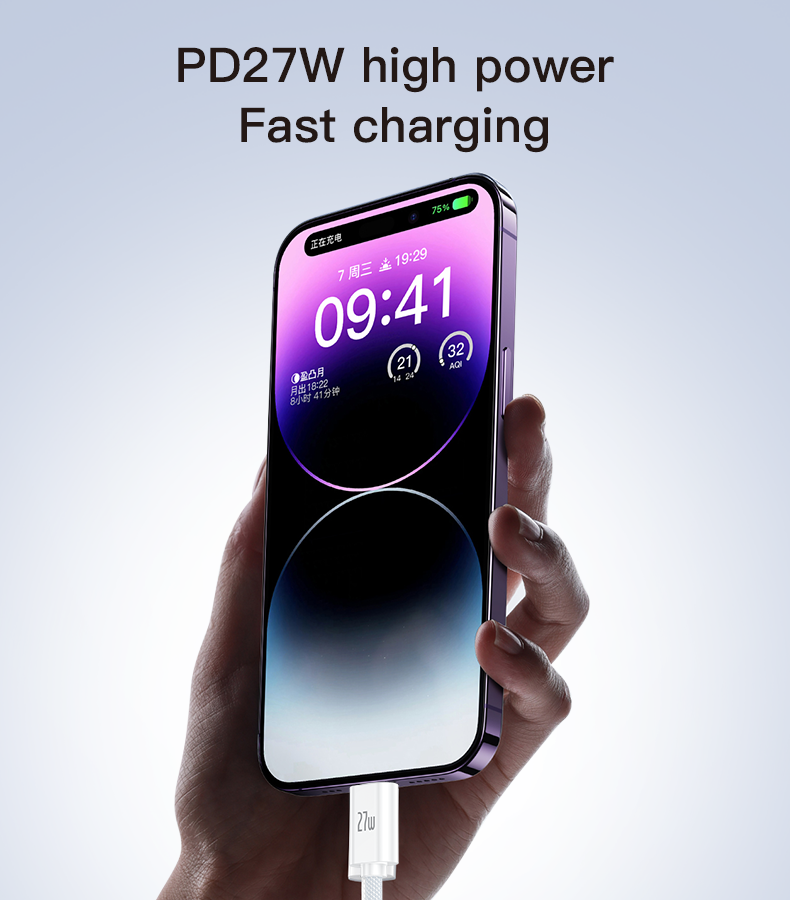 كابل يسيدو Yesido CA170 بطول 1.2 متر (Type-C إلى Lightning) بقوة 27 واط